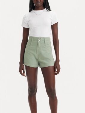 Levi’s High-Rise Sage Green Women's Mom Shorts
